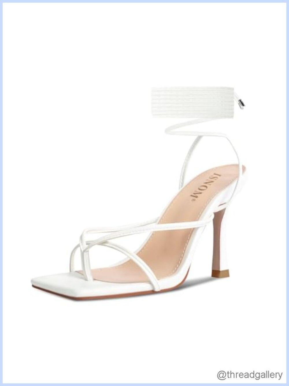 Lace Up High Heel Sandals for Women Square Open Toe Stiletto Heels